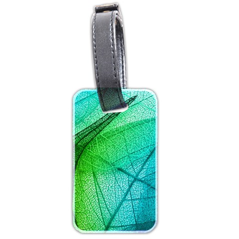 Texture Green Leaf Abstraction 3d Luggage Tag (two sides) from ArtsNow.com Front