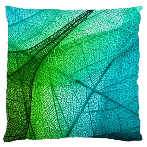 Texture Green Leaf Abstraction 3d Large Cushion Case (Two Sides) from ArtsNow.com Front