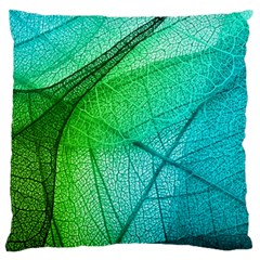 Texture Green Leaf Abstraction 3d Large Cushion Case (Two Sides) from ArtsNow.com Front