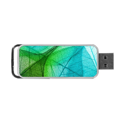 Texture Green Leaf Abstraction 3d Portable USB Flash (One Side) from ArtsNow.com Front