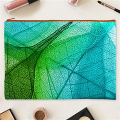 Texture Green Leaf Abstraction 3d Cosmetic Bag (XXXL) from ArtsNow.com Front