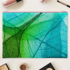 Texture Green Leaf Abstraction 3d Cosmetic Bag (XXXL) from ArtsNow.com Back