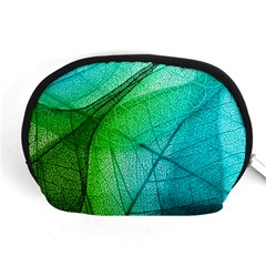 Texture Green Leaf Abstraction 3d Accessory Pouch (Medium) from ArtsNow.com Front