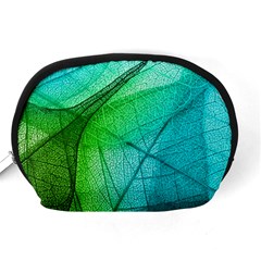 Texture Green Leaf Abstraction 3d Accessory Pouch (Medium) from ArtsNow.com Back