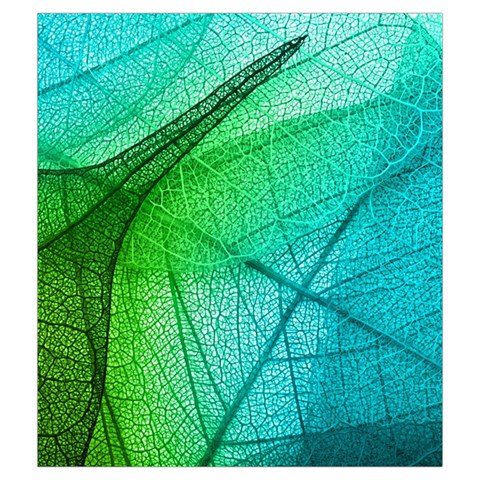 Texture Green Leaf Abstraction 3d Drawstring Pouch (Medium) from ArtsNow.com Front