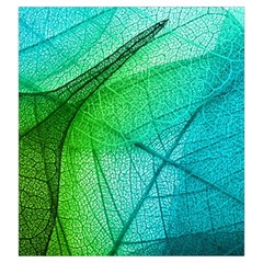 Texture Green Leaf Abstraction 3d Drawstring Pouch (Large) from ArtsNow.com Front