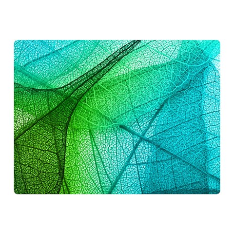 Texture Green Leaf Abstraction 3d Two Sides Premium Plush Fleece Blanket (Mini) from ArtsNow.com 35 x27  Blanket Front