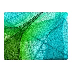 Texture Green Leaf Abstraction 3d Two Sides Premium Plush Fleece Blanket (Mini) from ArtsNow.com 35 x27  Blanket Front