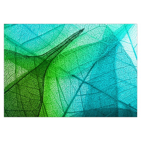 Texture Green Leaf Abstraction 3d 14 x22  Lumbar Throw Cushion Case (Two Sides) from ArtsNow.com Front