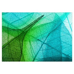 Texture Green Leaf Abstraction 3d 14 x22  Lumbar Throw Cushion Case (Two Sides) from ArtsNow.com Back