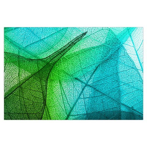 Texture Green Leaf Abstraction 3d 16 x24  Lumbar Throw Cushion Case (Two Sides) from ArtsNow.com Back