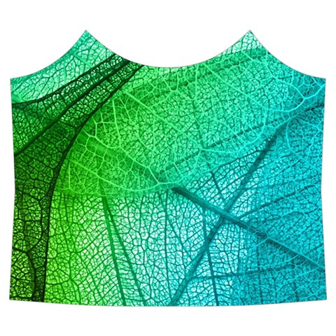 Texture Green Leaf Abstraction 3d Spaghetti Top Long Pants Satin Pajamas Set from ArtsNow.com Front