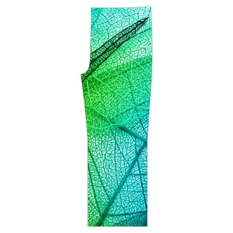 Texture Green Leaf Abstraction 3d Spaghetti Top Long Pants Satin Pajamas Set from ArtsNow.com Front Bottom Left