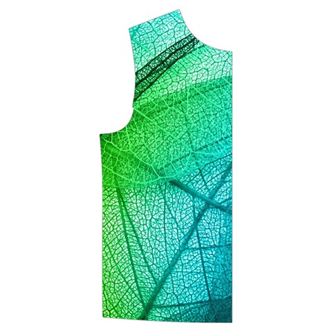 Texture Green Leaf Abstraction 3d Kid s Button Up Puffer Vest from ArtsNow.com Front Right