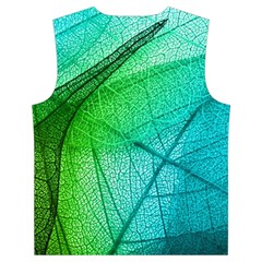 Texture Green Leaf Abstraction 3d Kid s Button Up Puffer Vest from ArtsNow.com Back