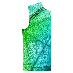 Texture Green Leaf Abstraction 3d Men s High Neck Button Up Puffer Vest from ArtsNow.com Front Right