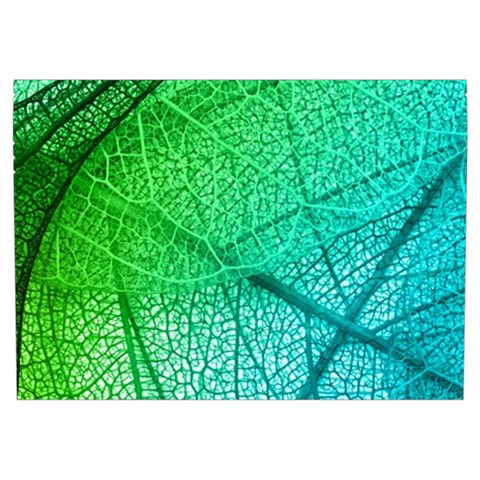 Texture Green Leaf Abstraction 3d Everyday Shoulder Bag with Pouch Bag from ArtsNow.com Front Pocket