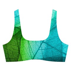 Texture Green Leaf Abstraction 3d Cross Back Hipster Bikini Set from ArtsNow.com Front