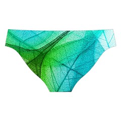 Texture Green Leaf Abstraction 3d Cross Back Hipster Bikini Set from ArtsNow.com Back Under