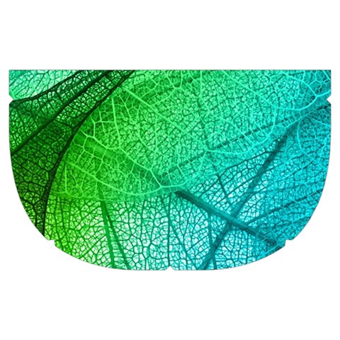 Texture Green Leaf Abstraction 3d Make Up Case (Medium) from ArtsNow.com Side Left