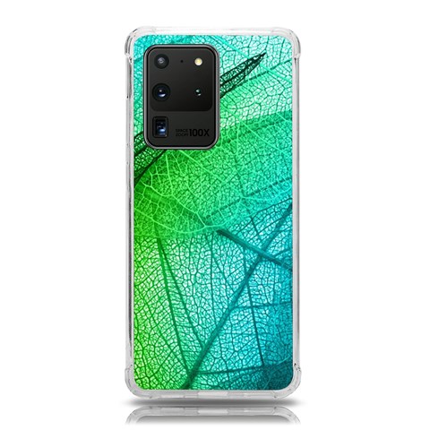 Texture Green Leaf Abstraction 3d Samsung Galaxy S20 Ultra 6.9 Inch TPU UV Case from ArtsNow.com Front