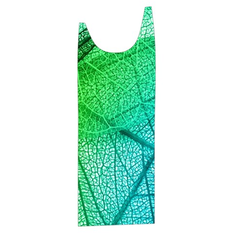 Texture Green Leaf Abstraction 3d Kids  Stylish Hooded Puffer Vest from ArtsNow.com Front Right Side