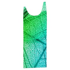 Texture Green Leaf Abstraction 3d Kids  Stylish Hooded Puffer Vest from ArtsNow.com Front Right Side