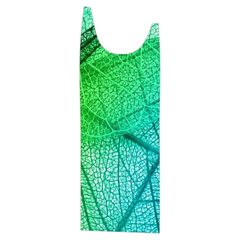 Texture Green Leaf Abstraction 3d Kids  Stylish Hooded Puffer Vest from ArtsNow.com Front Left Side