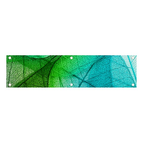 Texture Green Leaf Abstraction 3d Banner and Sign 4  x 1  from ArtsNow.com Front