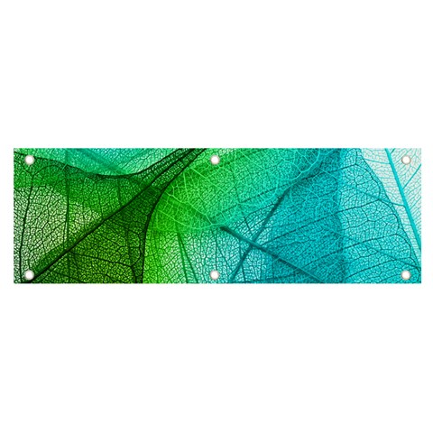 Texture Green Leaf Abstraction 3d Banner and Sign 6  x 2  from ArtsNow.com Front