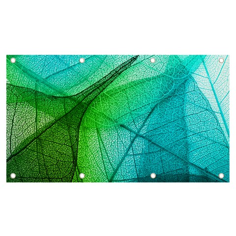 Texture Green Leaf Abstraction 3d Banner and Sign 7  x 4  from ArtsNow.com Front