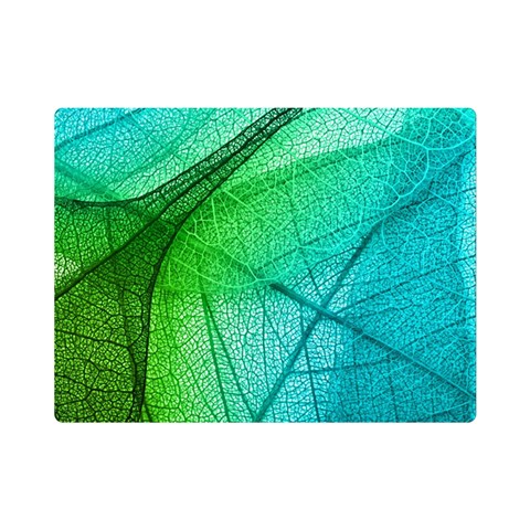 Texture Green Leaf Abstraction 3d Premium Plush Fleece Blanket (Mini) from ArtsNow.com 35 x27  Blanket Front