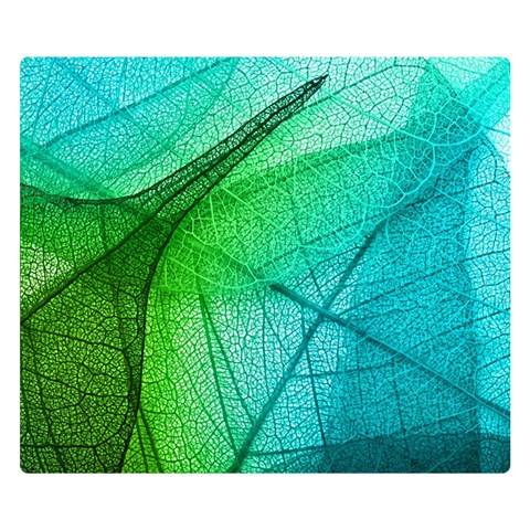 Texture Green Leaf Abstraction 3d Premium Plush Fleece Blanket (Small) from ArtsNow.com 50 x40  Blanket Front