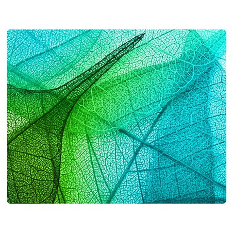 Texture Green Leaf Abstraction 3d Premium Plush Fleece Blanket (Medium) from ArtsNow.com 60 x50  Blanket Front