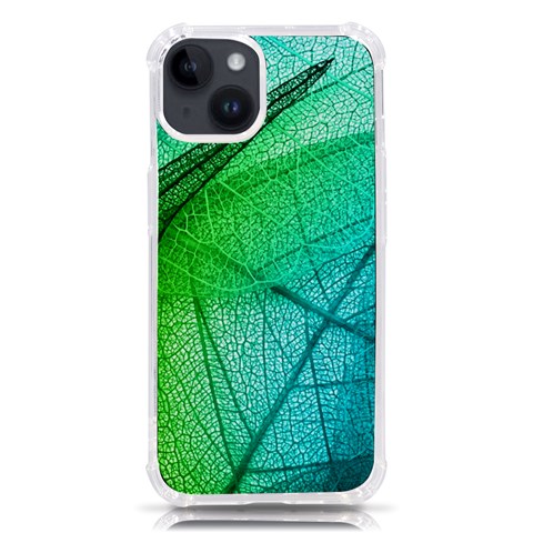 Texture Green Leaf Abstraction 3d iPhone 14 TPU UV Print Case from ArtsNow.com Front