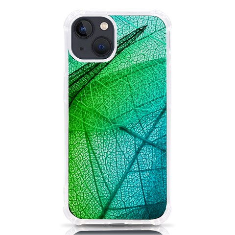 Texture Green Leaf Abstraction 3d iPhone 13 TPU UV Print Case from ArtsNow.com Front