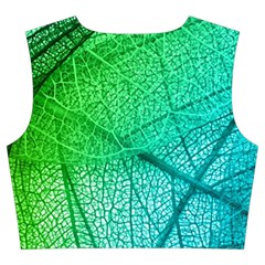 Texture Green Leaf Abstraction 3d Trumpet Sleeve Cropped Top from ArtsNow.com Back