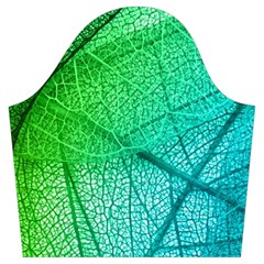 Texture Green Leaf Abstraction 3d Trumpet Sleeve Cropped Top from ArtsNow.com Sleeve Right