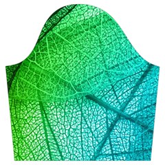 Texture Green Leaf Abstraction 3d Trumpet Sleeve Cropped Top from ArtsNow.com Sleeve Left