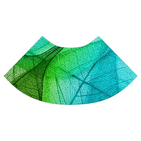 Texture Green Leaf Abstraction 3d Trumpet Sleeve Cropped Top from ArtsNow.com Cuff Left