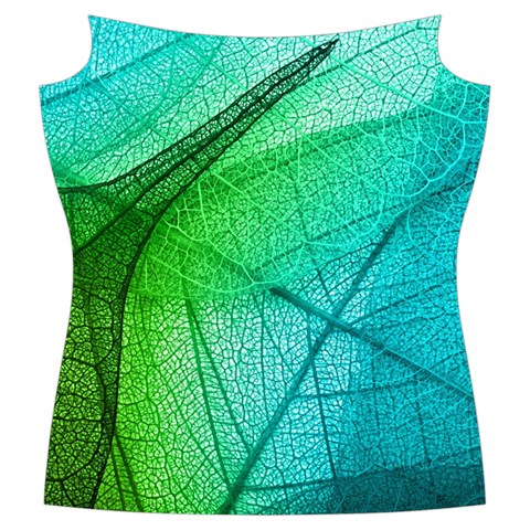 Texture Green Leaf Abstraction 3d Women s Cut Out Long Sleeve T Front