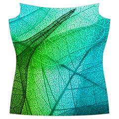 Texture Green Leaf Abstraction 3d Women s Cut Out Long Sleeve T Front