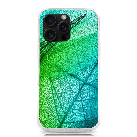 Texture Green Leaf Abstraction 3d iPhone 16 Pro Max TPU UV Print Case from ArtsNow.com Front