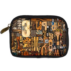 3d Letters Macro Wooden Letters Letters Textures Digital Camera Leather Case from ArtsNow.com Front