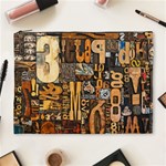 3d Letters Macro Wooden Letters Letters Textures Cosmetic Bag (XL)