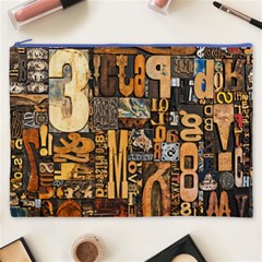 3d Letters Macro Wooden Letters Letters Textures Cosmetic Bag (XXXL) from ArtsNow.com Front