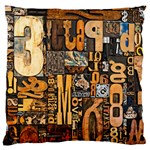 3d Letters Macro Wooden Letters Letters Textures Standard Premium Plush Fleece Cushion Case (Two Sides)