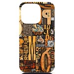 3d Letters Macro Wooden Letters Letters Textures iPhone 14 Pro Black UV Print PC Hardshell Case