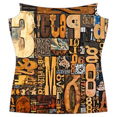 3d Letters Macro Wooden Letters Letters Textures Women s Cut Out Long Sleeve T Front