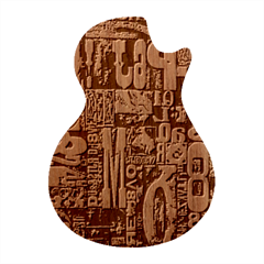 3d Letters Macro Wooden Letters Letters Textures Guitar Shape Wood Guitar Pick Holder Case And Picks Set from ArtsNow.com Front